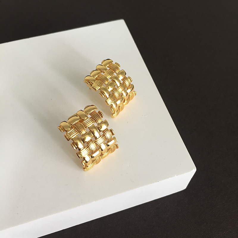 Retro Irregular Geometric Stud Earrings Kiwidrop