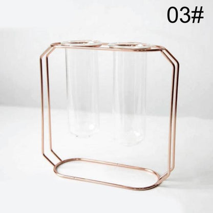 Nordic Simple Golden Glass Vase Zendrop