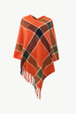 Plaid Fringe Detail Poncho