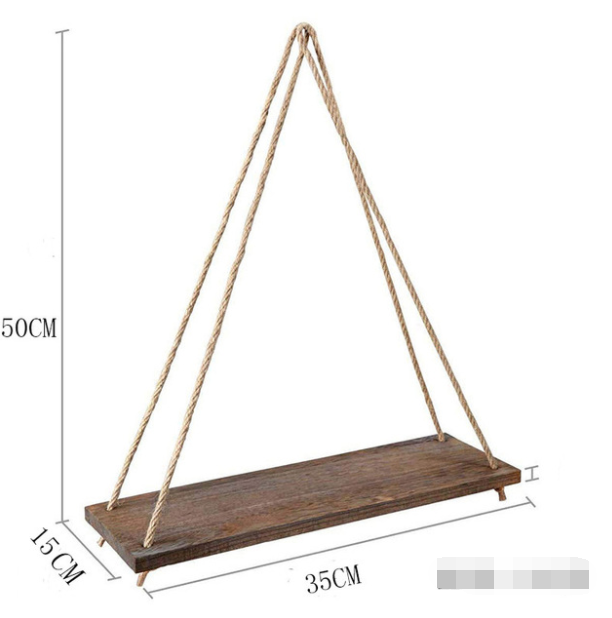 Wooden Rope Swing Wall Hanging Zendrop