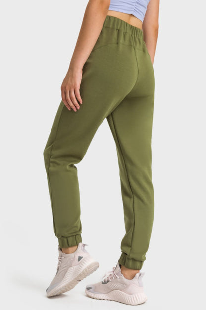 Pull-On Joggers with Side Pockets Trendsi