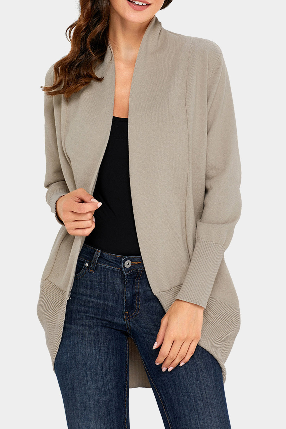 Super Soft Long Sleeve Open Cardigan Kiwidrop