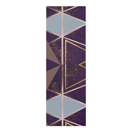 Purple and Rose Gold Geometric Foam Yoga Mat Printify