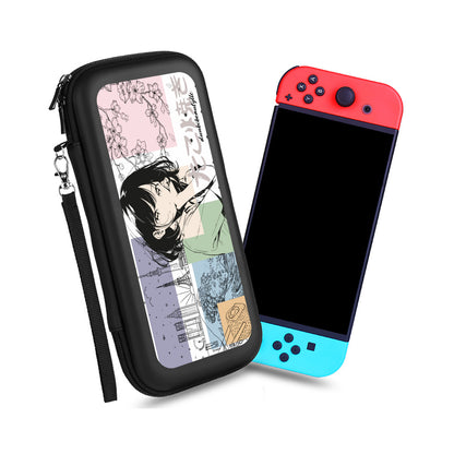 Nintendo Switch Storage Bag (Double-Sided Printing)｜Eva Material -Japanese, Japan, Girl, Kawaii, Cute, Anime, Manga Style, Peace, Sushi, Tokyo, Cherry Blossoms (Designed by Dunbi)