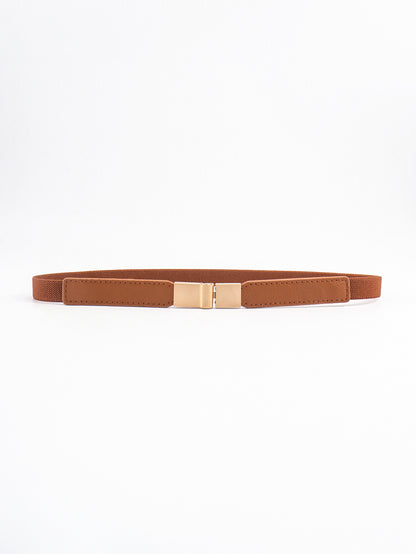 PU Elastic Skinny Belt