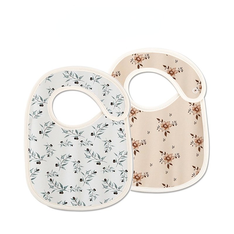 Baby Allover Print Cotton Saliva Bib - DunbiBeauty, LLC