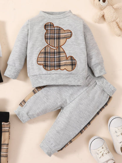 Baby Bear Graphic Sweatshirt and Joggers Set - DunbiBeauty, LLC