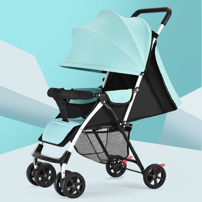 Baby stroller children ultra light portable can sit lie summer simple folding BB four-wheeled umbrella trolley - DunbiBeauty, LLC