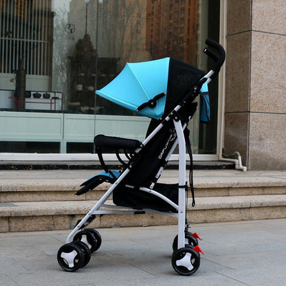 Baby stroller foldable baby stroller can sit, lie down, light umbrella car, shock proof, four seasons cotton pad - DunbiBeauty, LLC