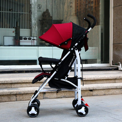 Baby stroller foldable baby stroller can sit, lie down, light umbrella car, shock proof, four seasons cotton pad - DunbiBeauty, LLC