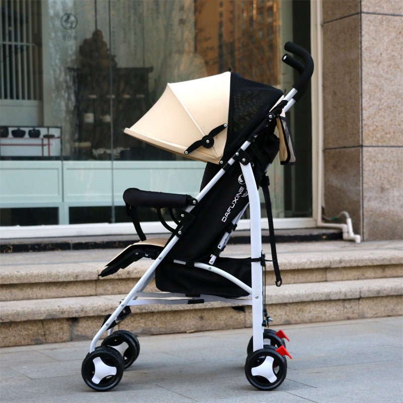 Baby stroller foldable baby stroller can sit, lie down, light umbrella car, shock proof, four seasons cotton pad - DunbiBeauty, LLC