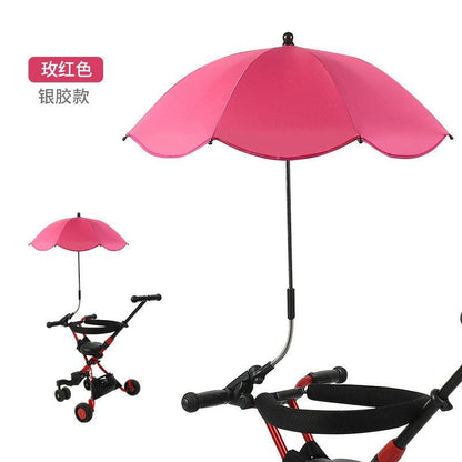 Baby Stroller Umbrella Nylon Anti-UV Sun Canopy Cover 360 Adjustable Pram Kid Umbrellas Stretch Stand Holder Stroller Accessorie - DunbiBeauty, LLC