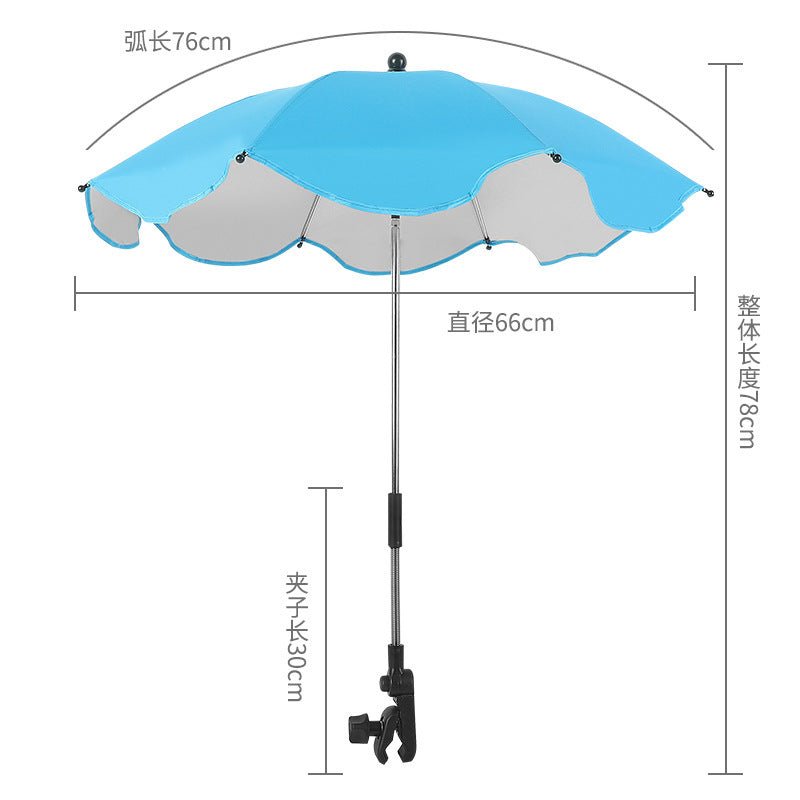 Baby Stroller Umbrella Nylon Anti-UV Sun Canopy Cover 360 Adjustable Pram Kid Umbrellas Stretch Stand Holder Stroller Accessorie - DunbiBeauty, LLC