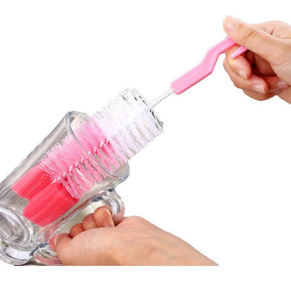 Baby Wash Bottle Brush 360-Degree Rotating Head Cleaning Sponge Cup Brush Kit Baby Products - DunbiBeauty, LLC