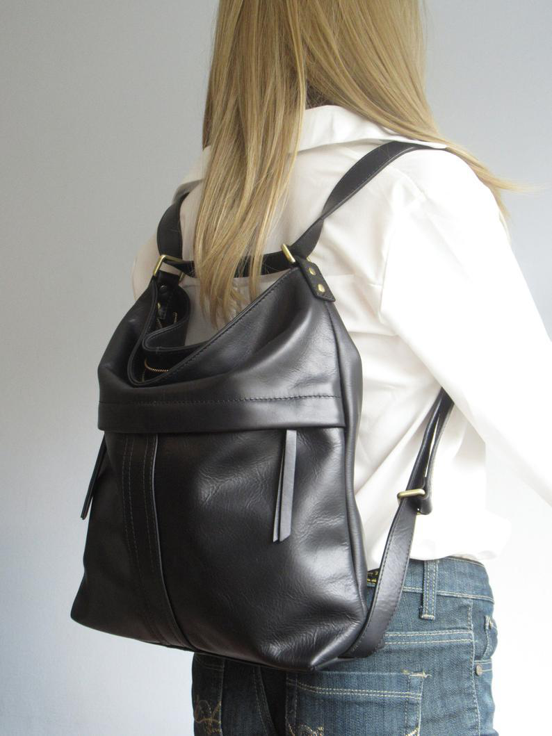 Retro Waxy Leather Two-Way Shoulder Bag Kiwidrop