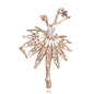 Ballerina Holding a Flower Rhinestone Brooch People Dancing Culture - DunbiBeauty, LLC