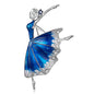 Ballerina Holding a Flower Rhinestone Brooch People Dancing Culture - DunbiBeauty, LLC