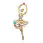 Ballerina Holding a Flower Rhinestone Brooch People Dancing Culture - DunbiBeauty, LLC