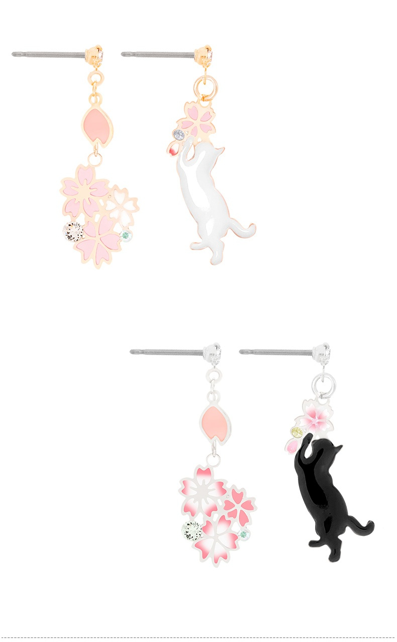 Women's  Cute Cherry & Cat Earrings Kiwidrop