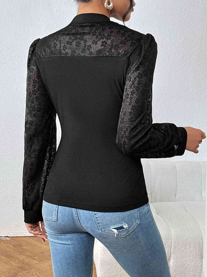 Mock Neck Long Sleeve Top