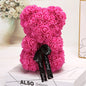 Valentine's Day Gift Rose Bear Eternal Flower Rose Teddy Bear PE Foam Bear 25cm Valentines Day