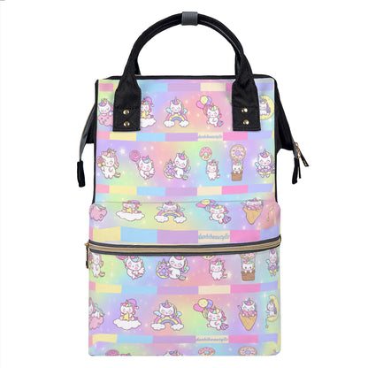 Customized Mummy Bag｜Oxford Cloth Kawaii Unicorn, Pastel Rainbow, Clouds, Pink, Purple, Blue, Yellow, Sleepy Unicorn, Hungry Unicorn, Moon, Candy, Donuts, Ice Cream (Designed by Dunbi)