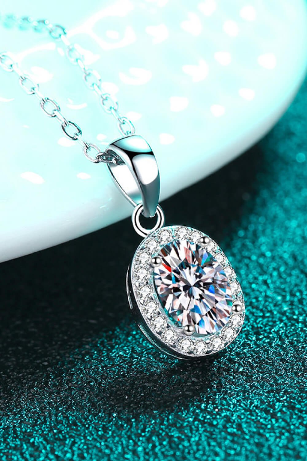 Be The One 1 Carat Moissanite Pendant Necklace - DunbiBeauty, LLC