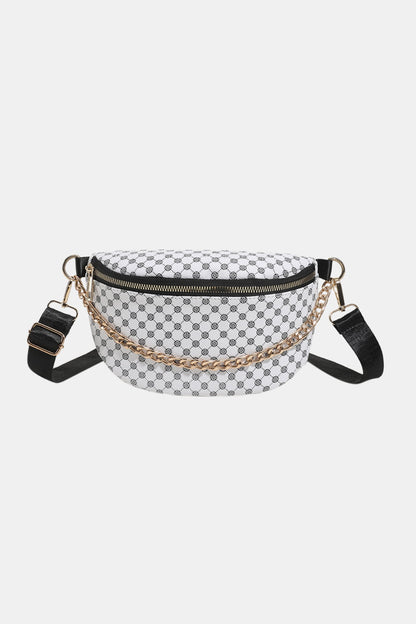 Printed PU Leather Sling Bag