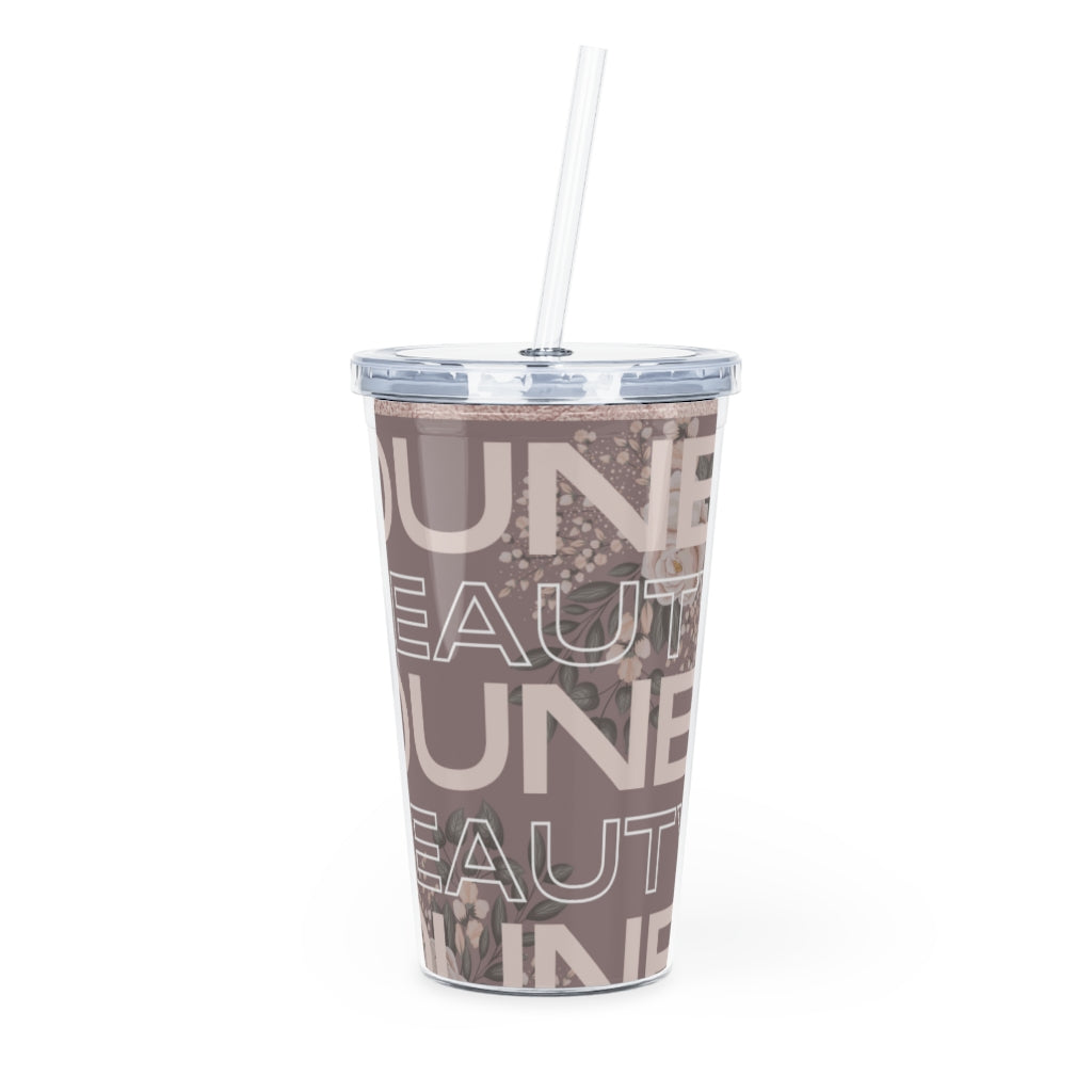 DunbiBeauty Plastic Tumbler with Straw Printify