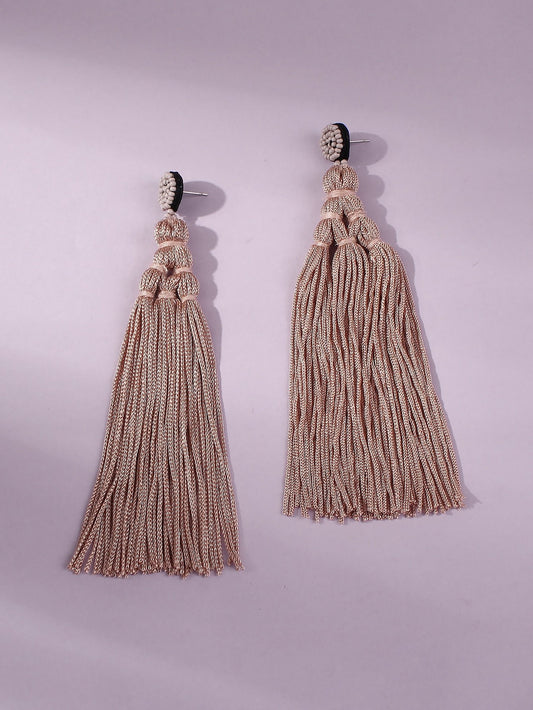 Bead Tassel Drop Earrings (US Only Shipping) - DunbiBeauty, LLC