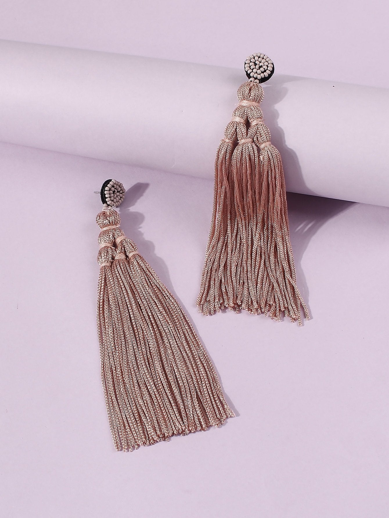 Bead Tassel Drop Earrings (US Only Shipping) - DunbiBeauty, LLC