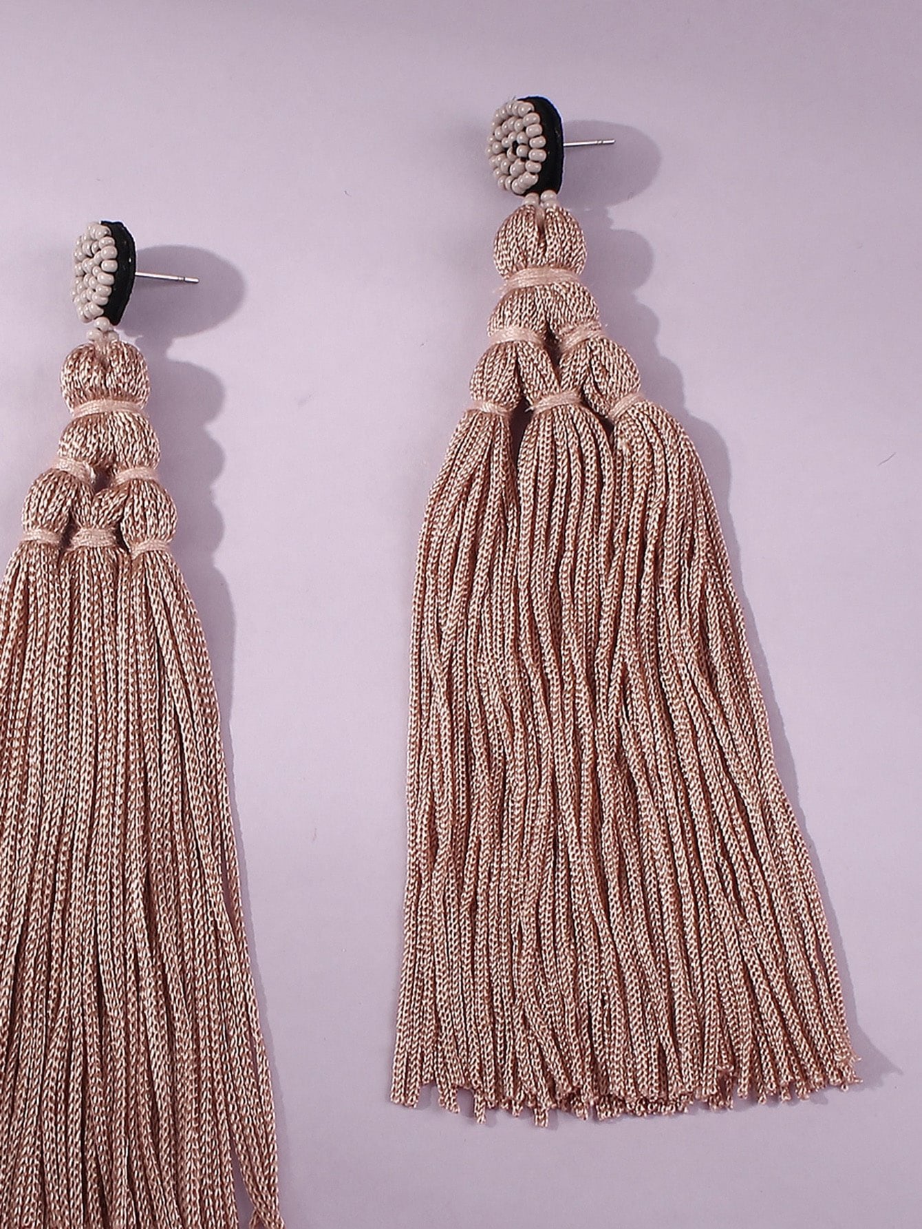 Bead Tassel Drop Earrings (US Only Shipping) - DunbiBeauty, LLC