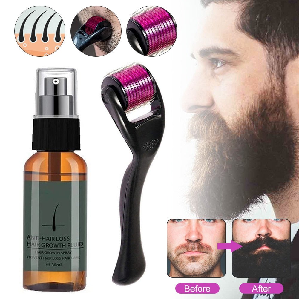 Beard Oil With Roller Set - DunbiBeauty, LLC