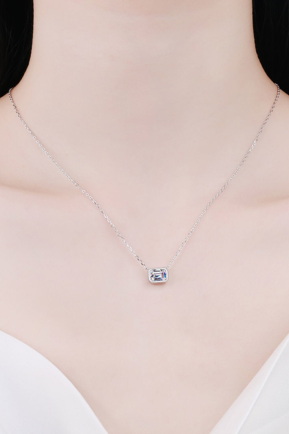 Beautiful Words 1 Carat Moissanite Pendant Necklace - DunbiBeauty, LLC