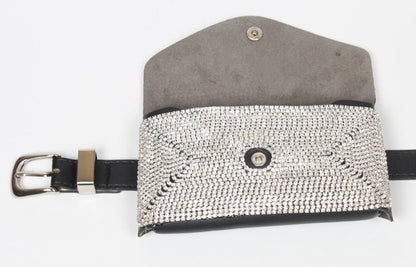 Belt with Rhinestone Pouch - DunbiBeauty, LLC