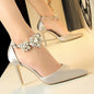 BIGTREE Women's Stilettos with Rhinestone Straps - DunbiBeauty, LLC