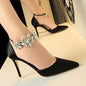 BIGTREE Women's Stilettos with Rhinestone Straps - DunbiBeauty, LLC