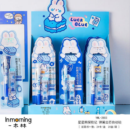 Blue Rabbit Mechanical Pencil Set - DunbiBeauty, LLC