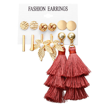 Bohemian Tassel Earring Set - DunbiBeauty, LLC