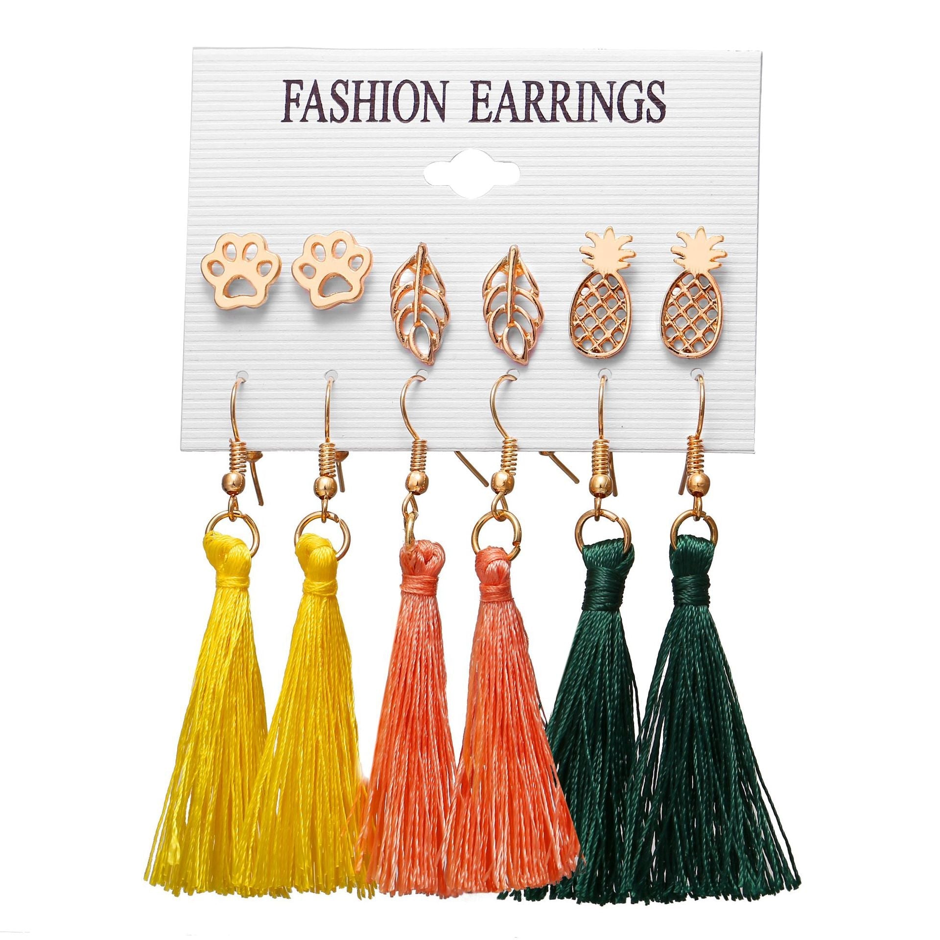 Bohemian Tassel Earring Set - DunbiBeauty, LLC