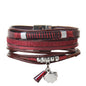 Boho Multi-strap Charm Vegan Leather Braided Bracelet - DunbiBeauty, LLC