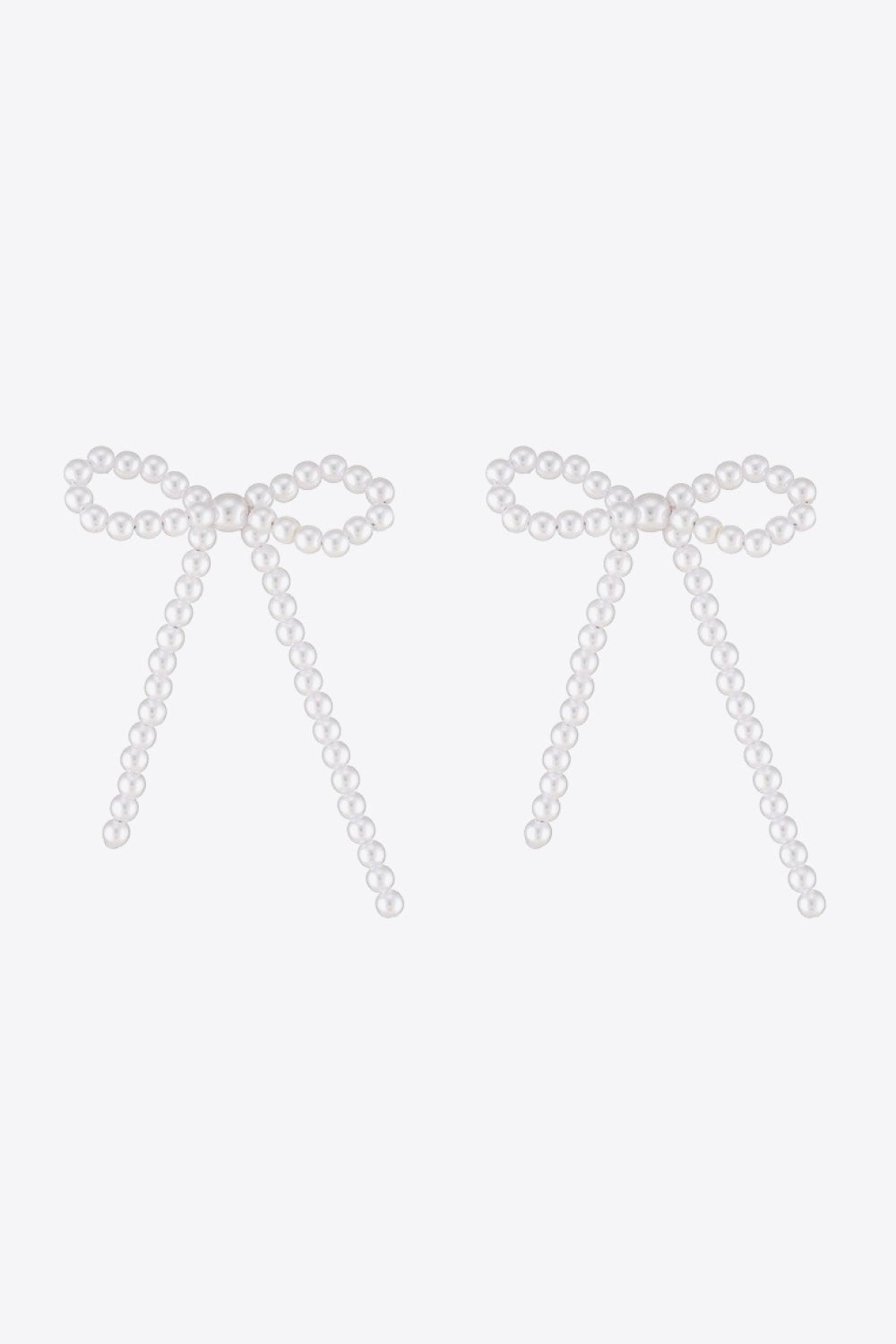 Bow-Shaped Pearl Earrings - DunbiBeauty, LLC