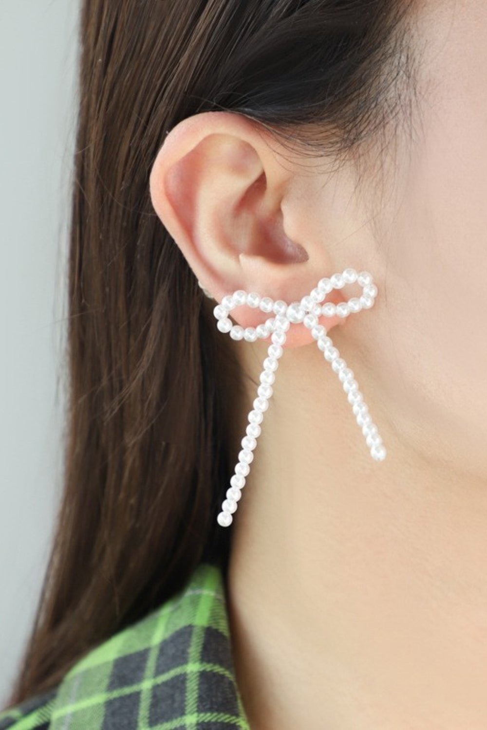 Bow-Shaped Pearl Earrings - DunbiBeauty, LLC