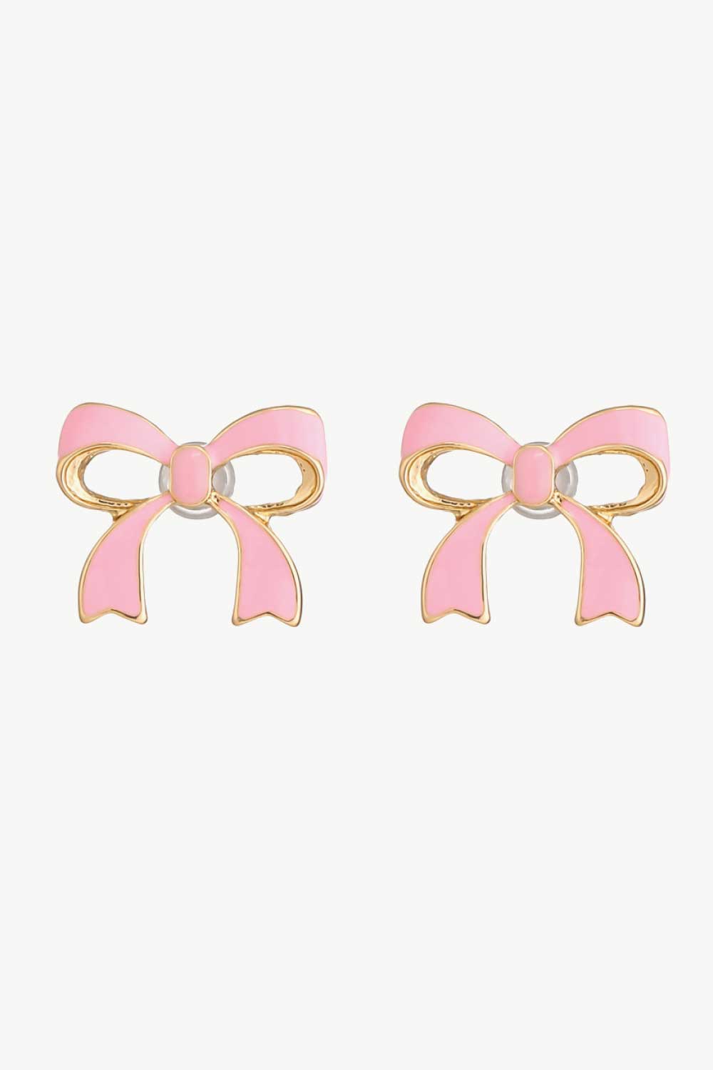 Bow-Shaped Zinc Alloy Earrings - DunbiBeauty, LLC