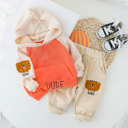 Boy's Cute Tiger Theme Sweat Suit - DunbiBeauty, LLC