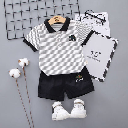 Boy's Short Sleeve Polo Shirt and Pants Set - DunbiBeauty, LLC