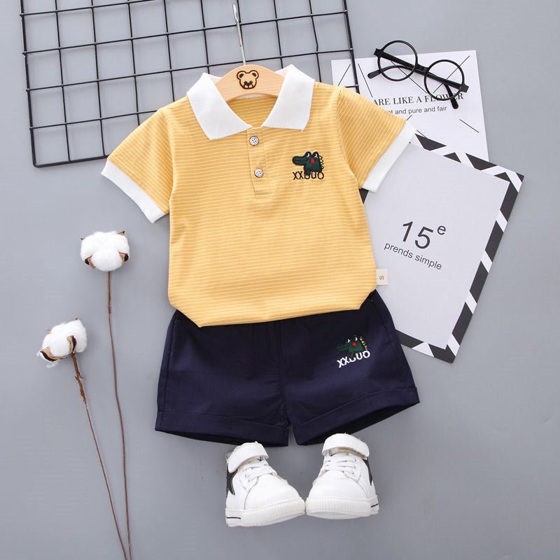 Boy's Short Sleeve Polo Shirt and Pants Set - DunbiBeauty, LLC