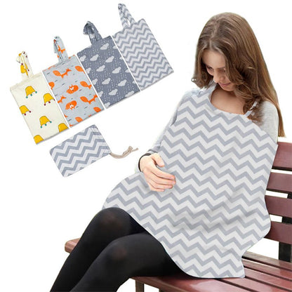 Breathable Mother Nursing Cover Cotton Muslin Baby Feeding Shawl Pads Outdoor Maternity Nursing Cover Cape Apron - DunbiBeauty, LLC