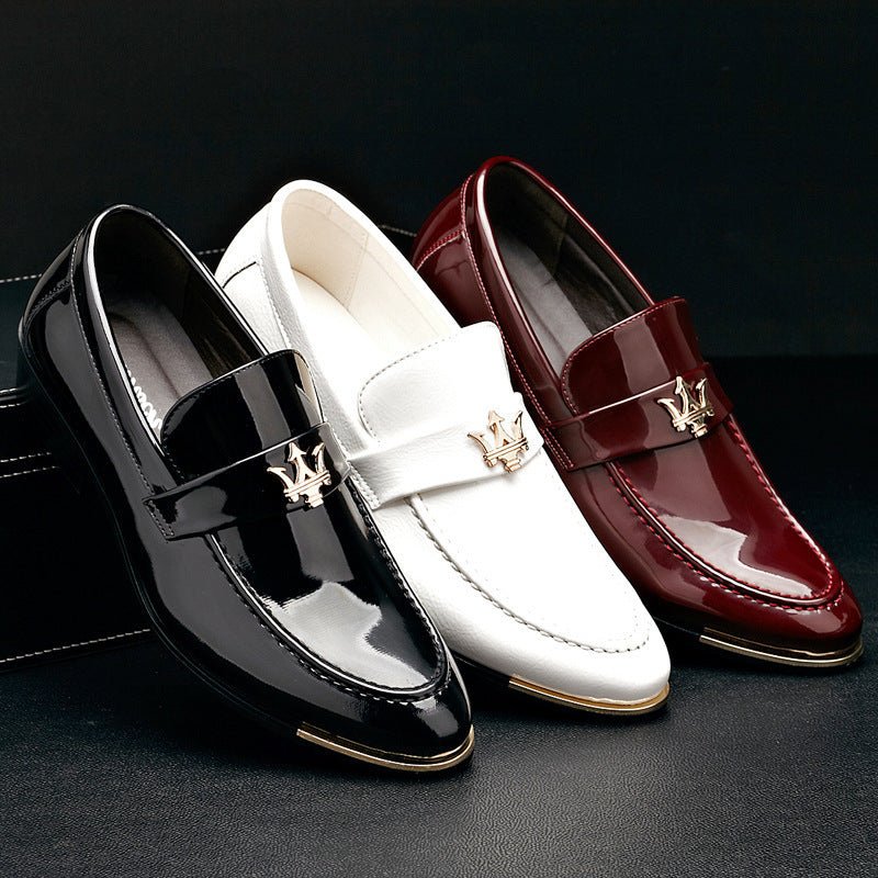 British bright leather pointed men's shoes - DunbiBeauty, LLC