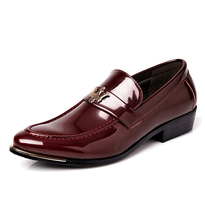 British bright leather pointed men's shoes - DunbiBeauty, LLC